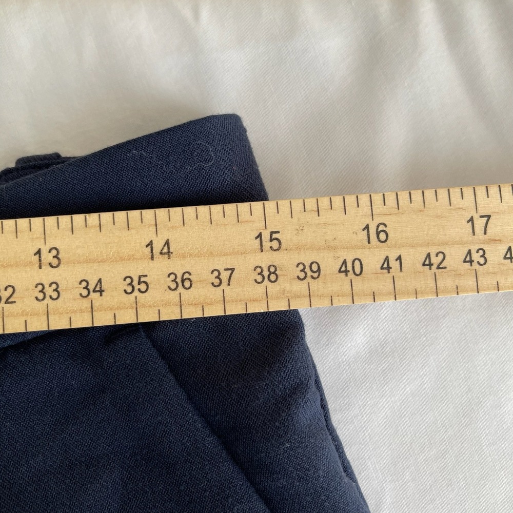 Abercrombie & Fitch Women's Navy Stretch Pleated Wide Leg Trousers Pants Size 30 - Picture 7 of 8